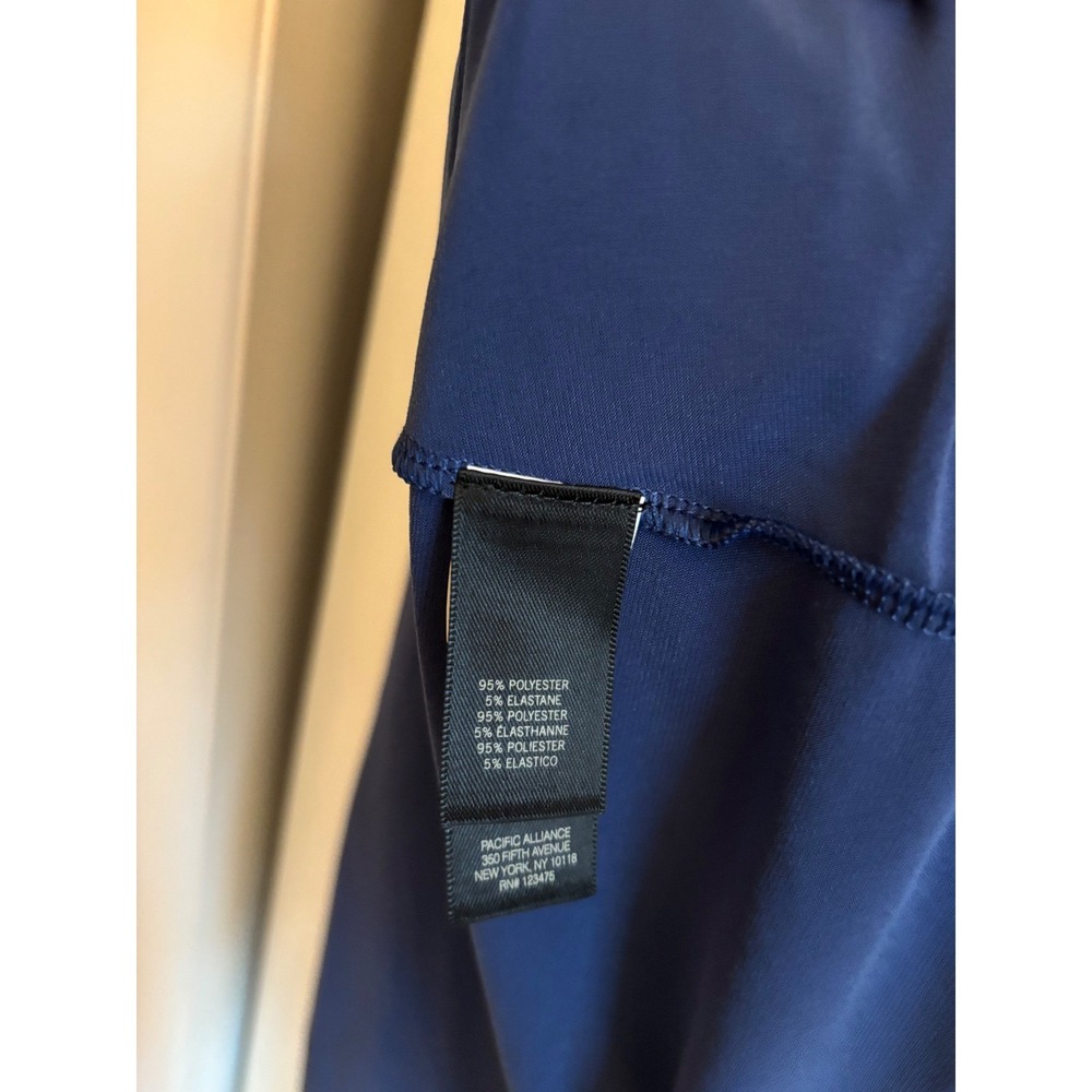 Kenneth Cole Reaction Ink Blue Draped Dress NWT Size S Gathered Front MSRP $89 - Picture 6 of 9
